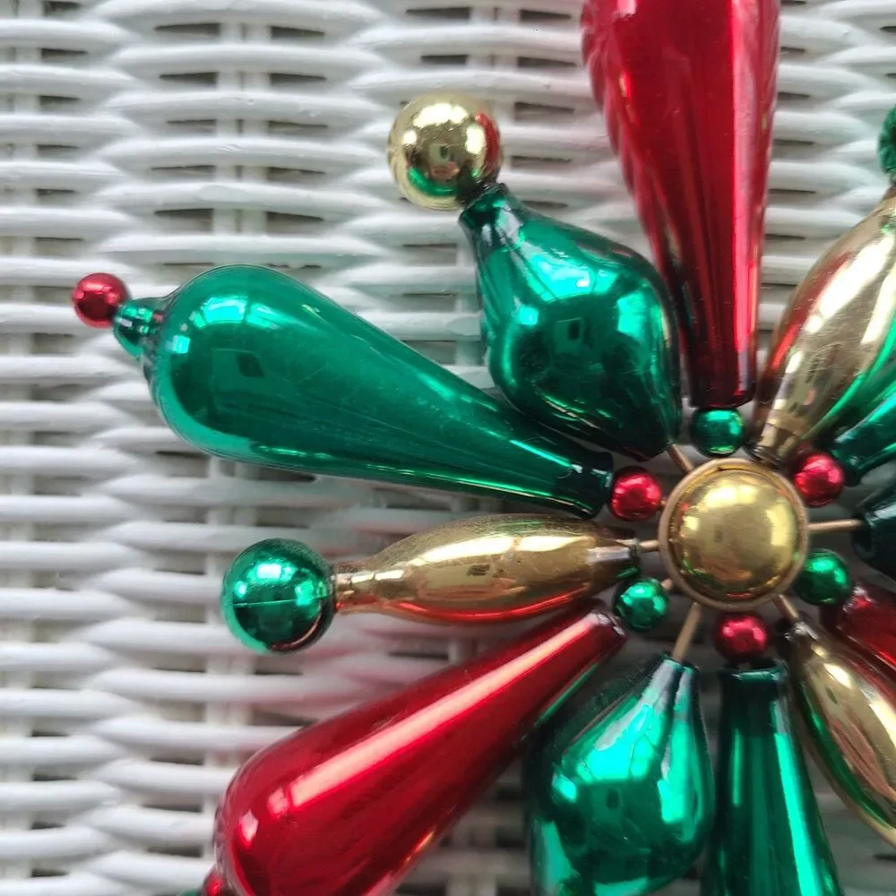 Vintage Avon Gift Collection 1999 Rare Shimmering Bead Ornament Glass Snowflake